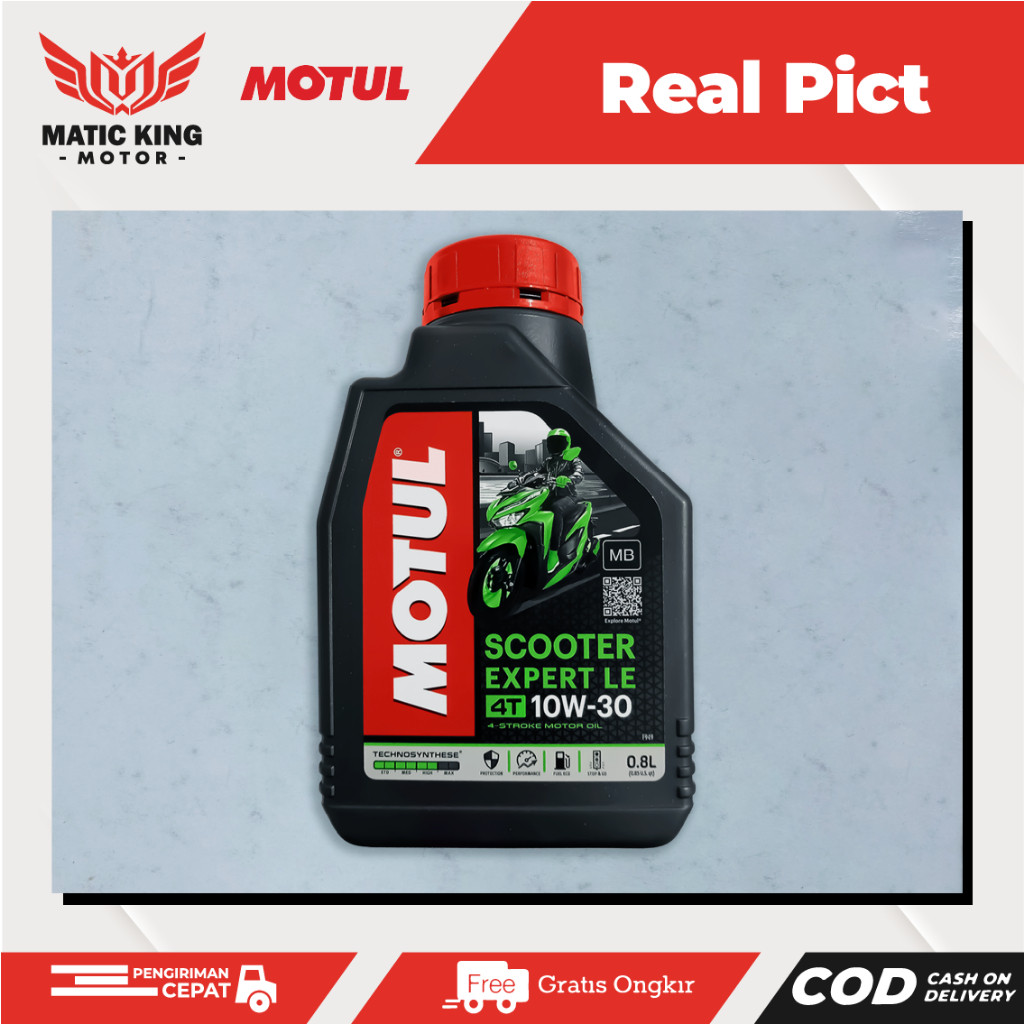 Motul Oli Mesin Scooter Expert LE 10W-30 JASO MB API SM 4 Tak 800ml