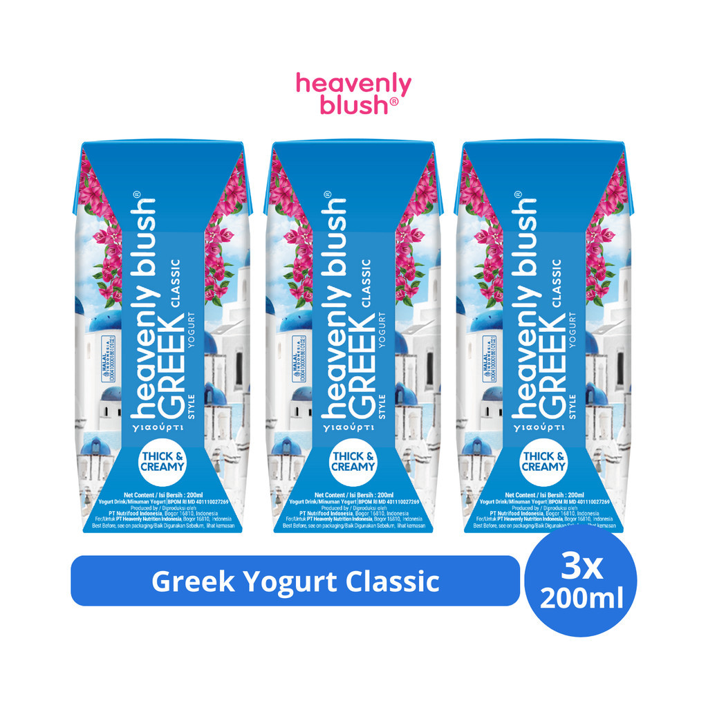 

HEAVENLY BLUSH GREEK YOGURT CLASSIC 200ML X 3 PCS BEST SELLER