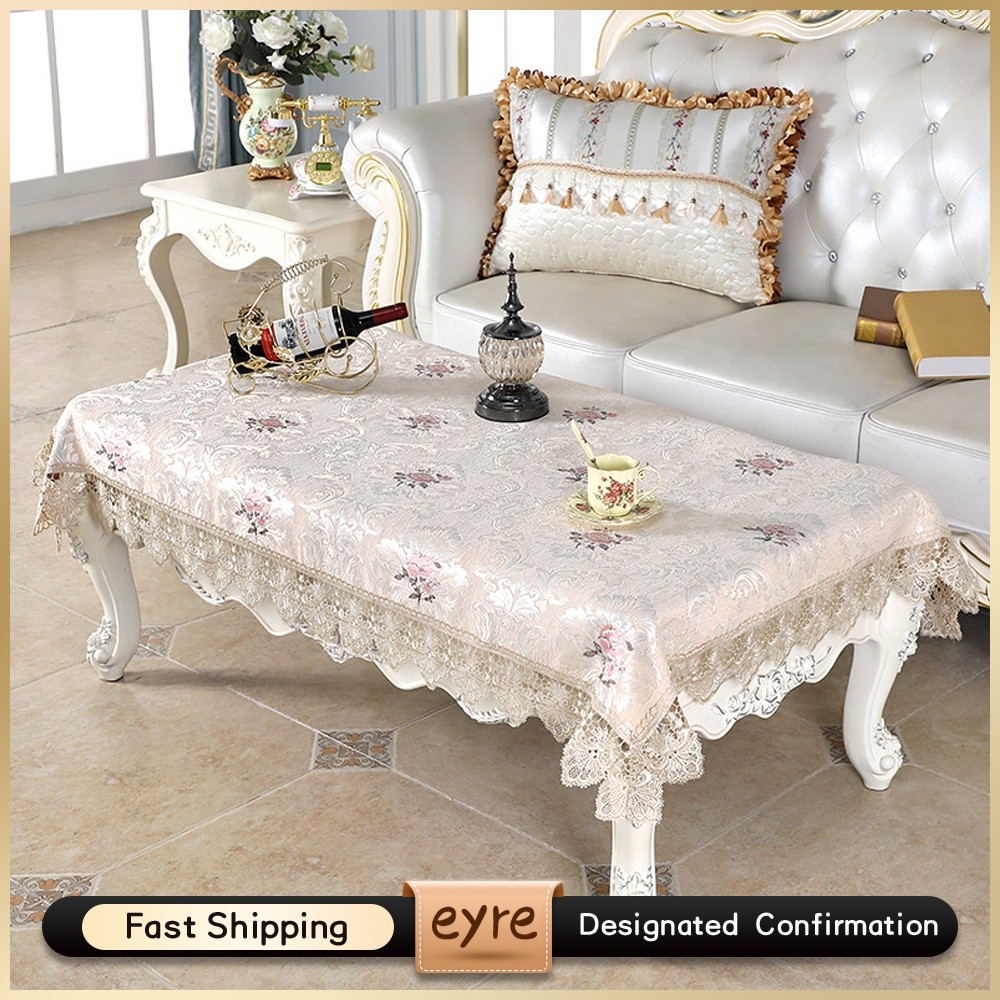 EyreTaplak meja renda Eropa debut bordir jacquard rasa canggih taplak meja rumah taplak meja meja