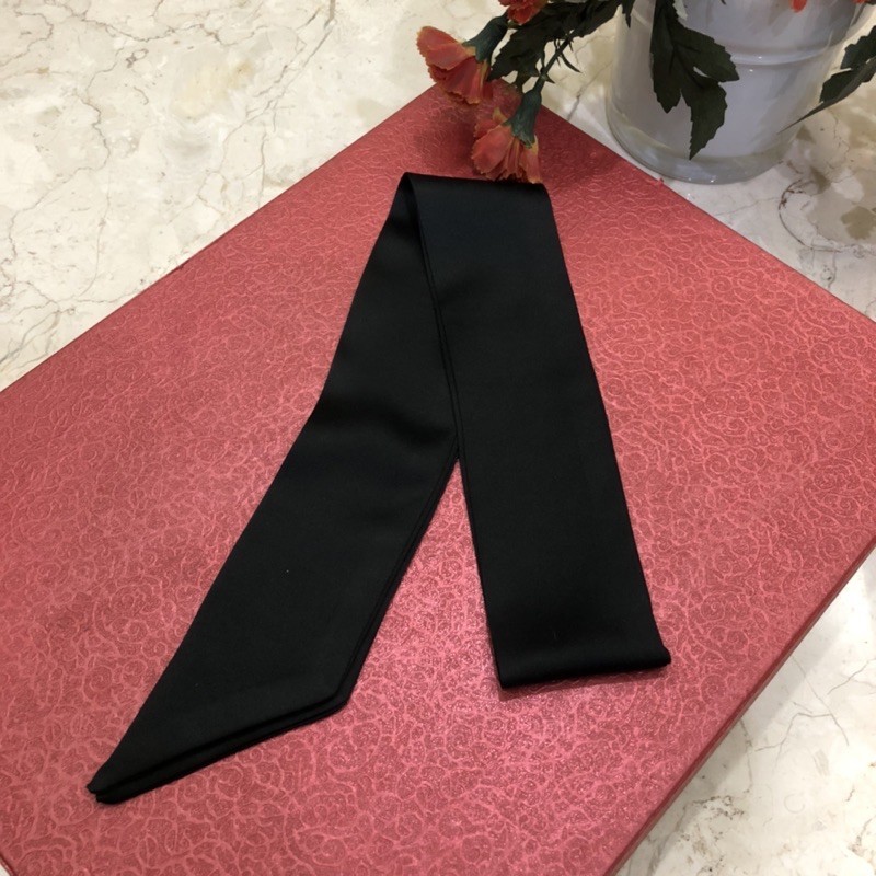 Benteng Onderdil Scarf Kecil Korea / Syal / Aksesoris Tas - Monochrome + Colour Hitam Putih Abu