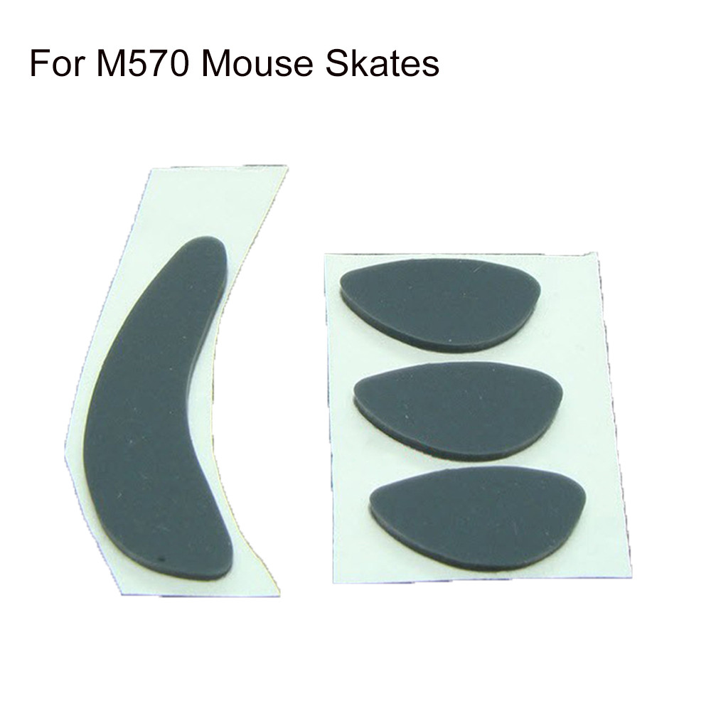 NEW Mouse Feet Skates Pads For Logitech M570 Track Ball Mouse Black Anti Skid Mice Foot Pad Sticker 