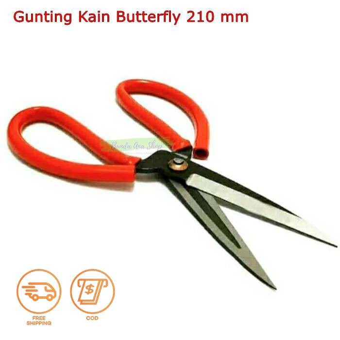 

[READY] Gunting Kain Baja Butterfly / Gunting Jahit Gagang Merah gunting Kulit Gunting Seng Gunting