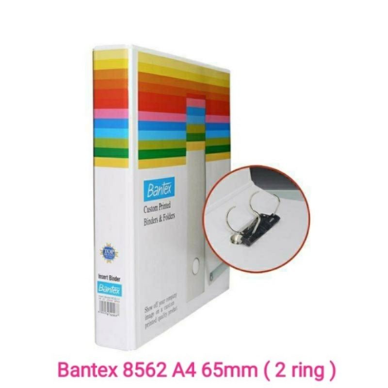 

[READY] Ordner Bantex A4 Insert Ring Binder 2 Ring 65 mm 8562