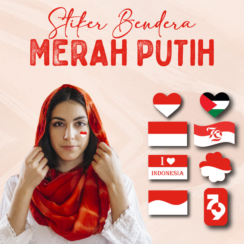 

Sticker Pipi Bendera Indonesia / Stiker bendera Indonesia Untuk Pipi / Stiker Tempel Pipi Bendera