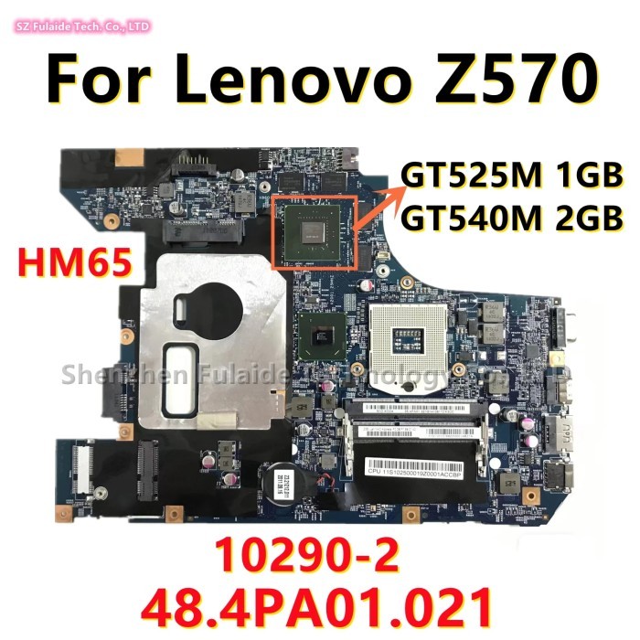 For Z570 Laptop Motherboard With GT525M 1GB GT540M 2GB GPU HM65 DDR3
