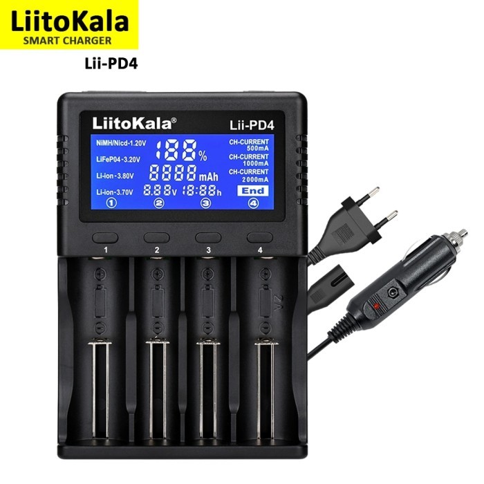 LiitoKala Lii-PD4 Lii-PD2 Lii-402 Lii202 Lii100 18650 Carregador