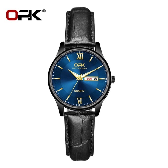 OPK Original Quartz Watch for Women Comfprtable Leather Strap