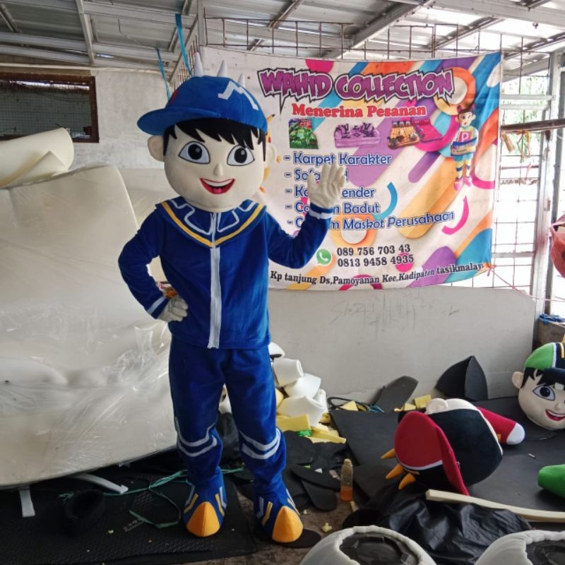 Kostum Badut Boboiboy Dewasa Fullset Bahan Adem