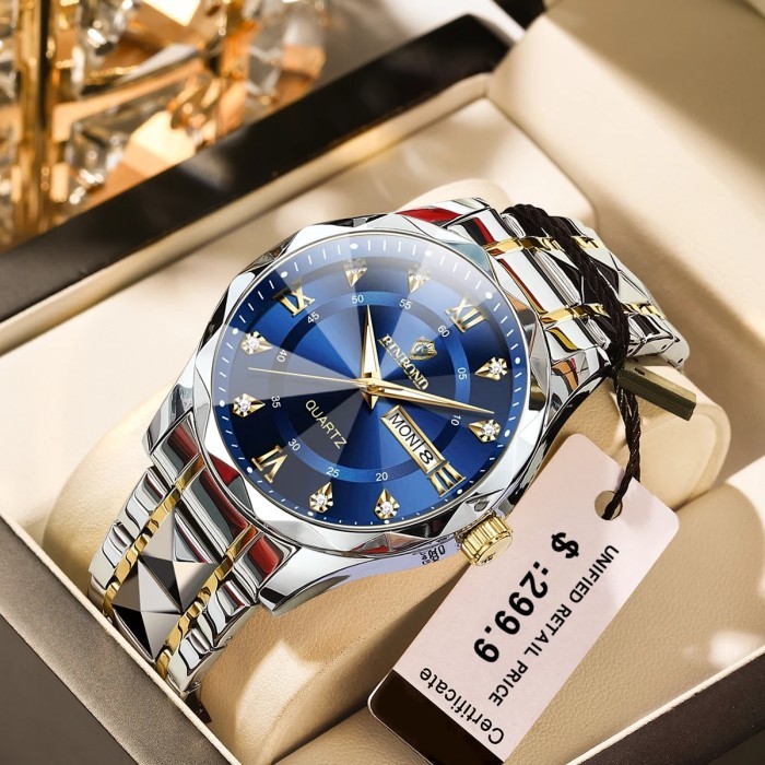 BINBOND Men Quartz Watches Fashion Date Week Top Brand Luxury Male