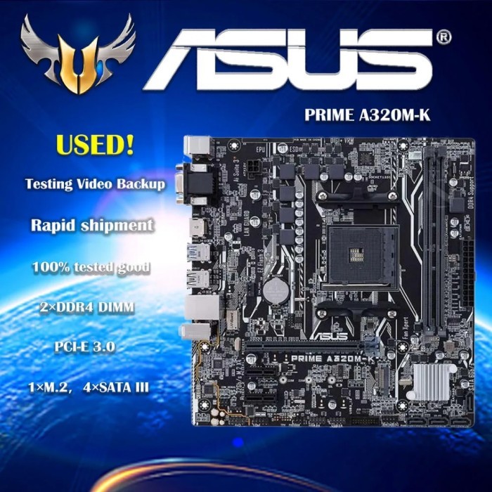 PRIME A320M-K motherboard Socket AM4 DDR4 USB3.0 SATA3 HDMI VGA 32GB
