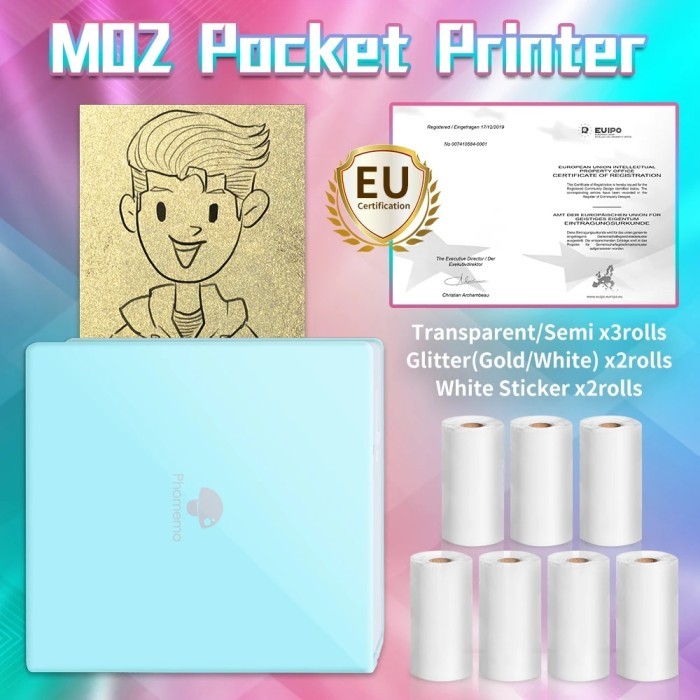 Phomemo M02 Thermal Pocket Printer Mini Portable Wireless