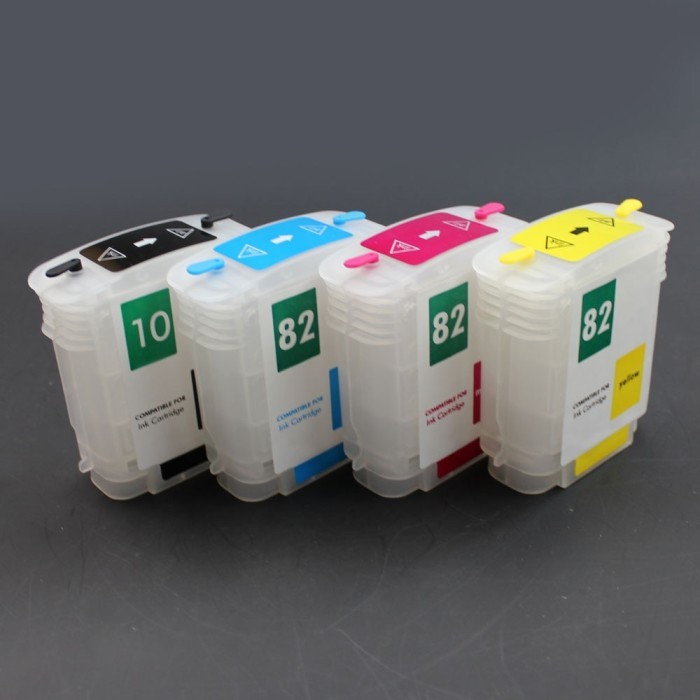 For HP 10 82 refill ink cartridge For HP designjet 500 500ps 800