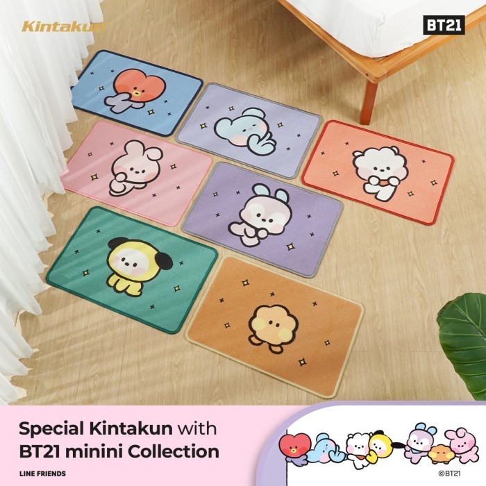 baru kintakun home bt21 minini keset serbaguna anti slip domat persegi 40x60 cm koya rj shooky mang