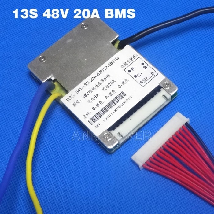 Free Shipping 13S 48V 20A BMS Lithium Battery BMS With Balance