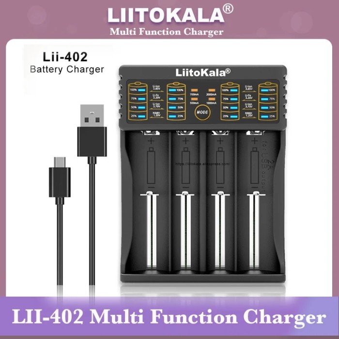 LiitoKala Lii-100 lii-202 Lii-402 1.2 V / 3 V / 3.7 V / 4.25V