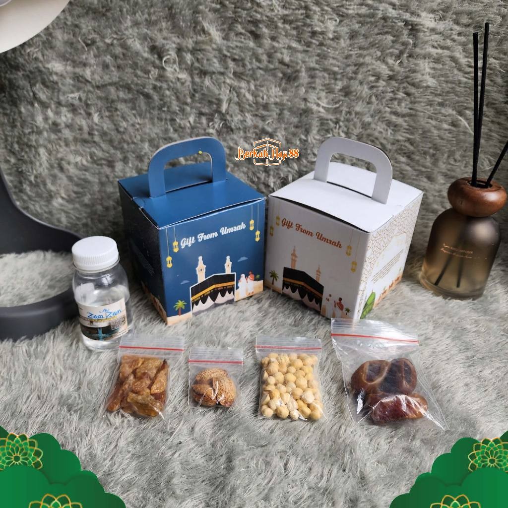 

PAKET OLEH OLEH HAJI DAN UMROH AIR ZAMZAM ORI + KURMA KHALAS + KISMIS GOLDEN + KACANG ALMOND