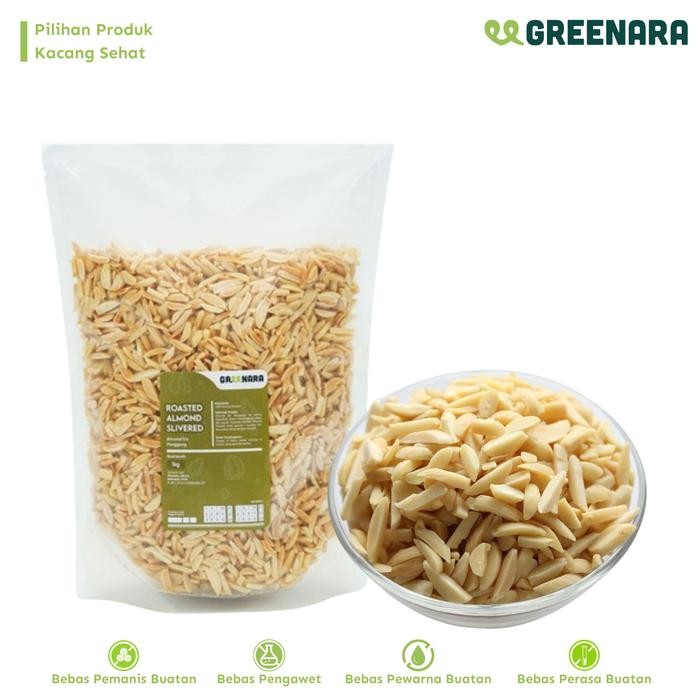 

Kacang Almond Cacah Panggang 1kg / Roasted Almond Slivered Terlaris