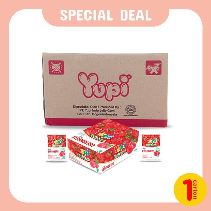 

Yupi Bolicious Strawberry Carton Terlaris
