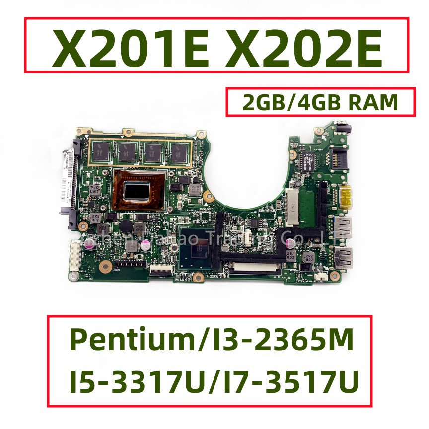 For Asus X201E X202E S200E X202EP X202EV Laptop Motherboard With 847U 987U I3-2365M I5-3317U I7-3517
