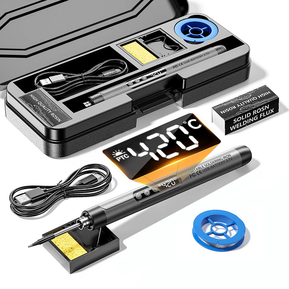 Usb Digital Display Soldering Iron Mini Small Solder Iron Set Household Type-C Interface 1000Mah