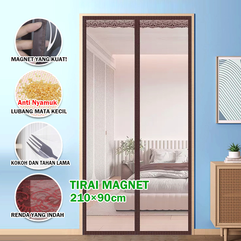 Tirai Magnet Pintu Kamar Tirai Magnet Anti Nyamuk Import Hordeng Anti Nyamuk Import 90cm x
