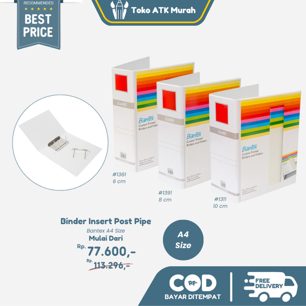 

[READY] Bantex Insert Post Binder / Pipe Binder A4 1361I07 ( 6 cm ) / 1391I07 (8 cm ) / 1311I07 ( 10