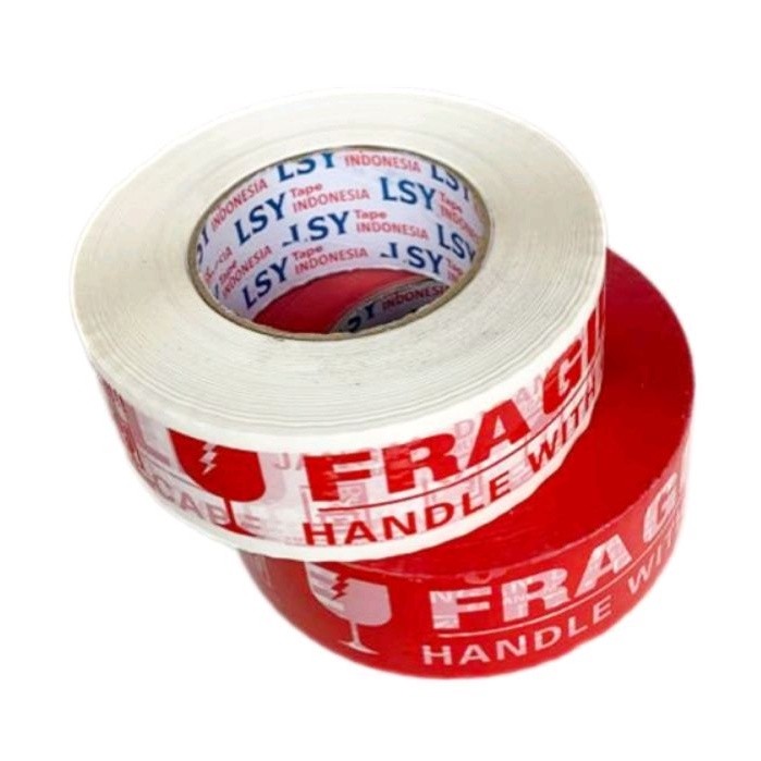

JH8 lakban fragile full merah & putih LSY 48mm x 300yard full ( CBM )