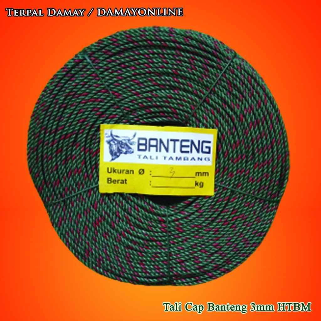 

JH8 Tali Tambang 3mm Hijau Bintik Merah / Rol ( Harga Per Rol )