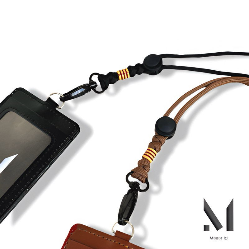 

JH8 Lanyard id card holder name tag 2 slot rotary