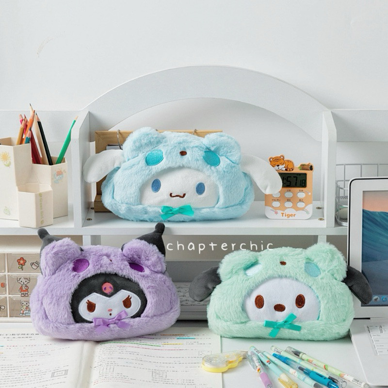 

JH8 Sanrio Hoodie Tempat Pensil Pouch Kotak Bulu Boneka Kuromi My Melody