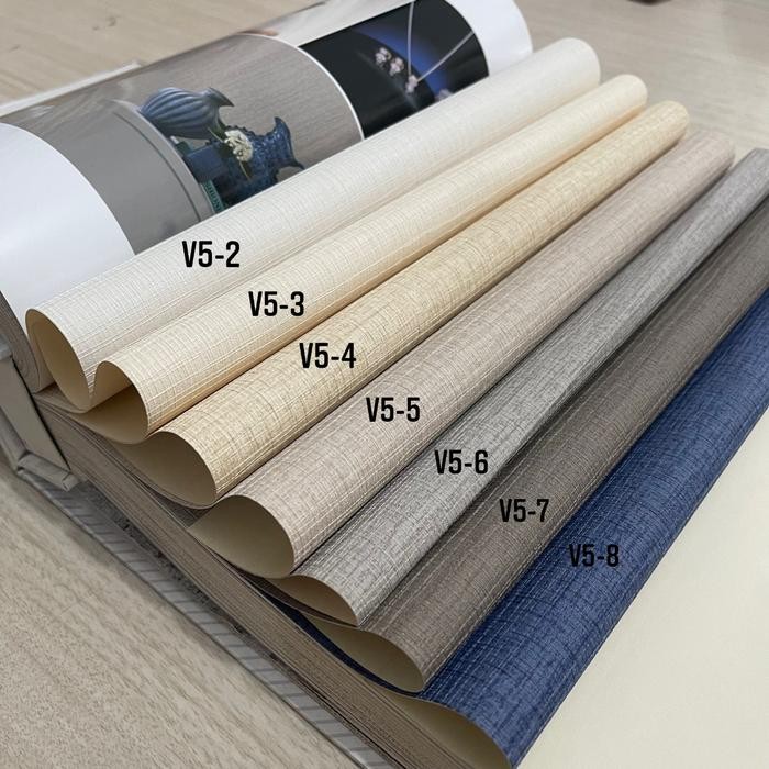 Wallpaper Dinding Peremium, Vinyl Polos Bertekstur Ruang Kantor Tamu