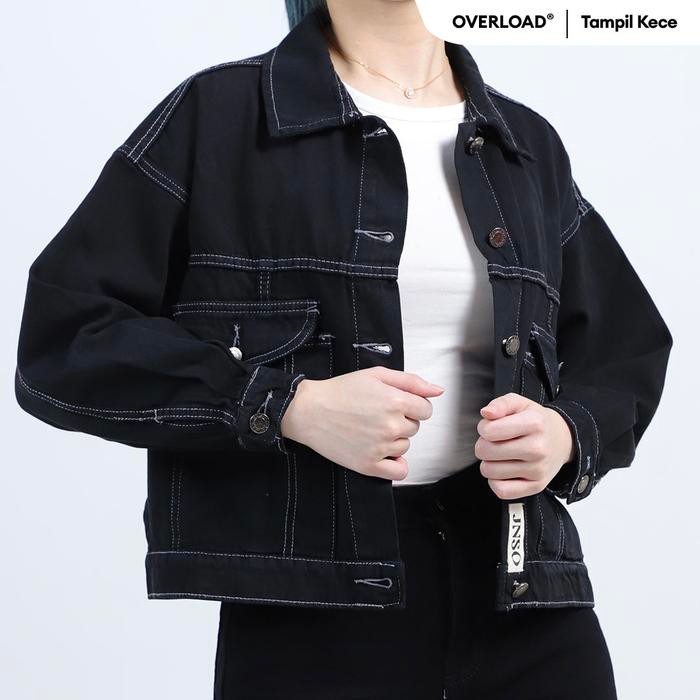 Jaket Crop Oversize Vintage Pocket B White