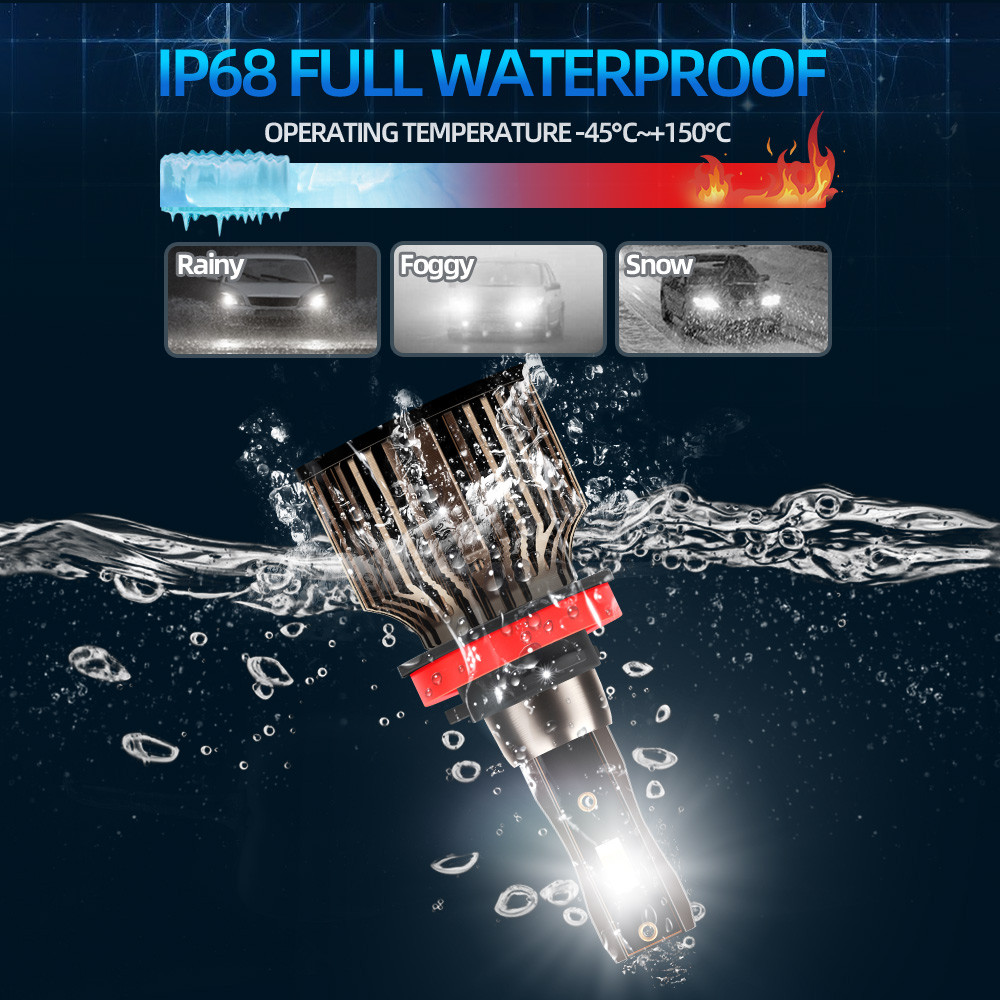 For Honda Insight 2Nd Gen 2009-2014Led Car Headlight Bulbs H4 Hi/Lo Beam 6000K White 28000Lm 400%