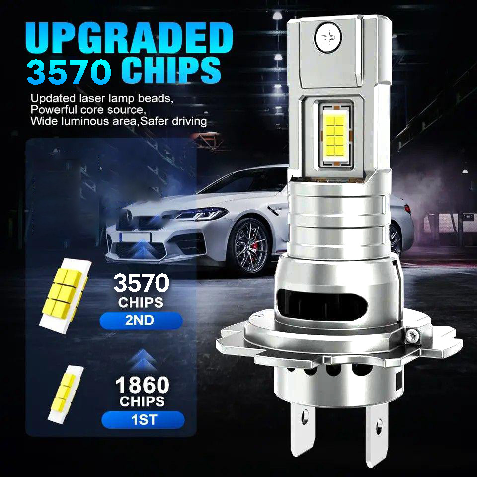 Heyword H7 Led Headlight Bulb Mini Wireless 60W 20000Lm 6500K Csp For Car Headlamp Auto Diode Lamps