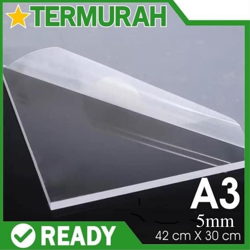 

JH8 Akrilik Lembaran 5mm Bening Ukuran A3
