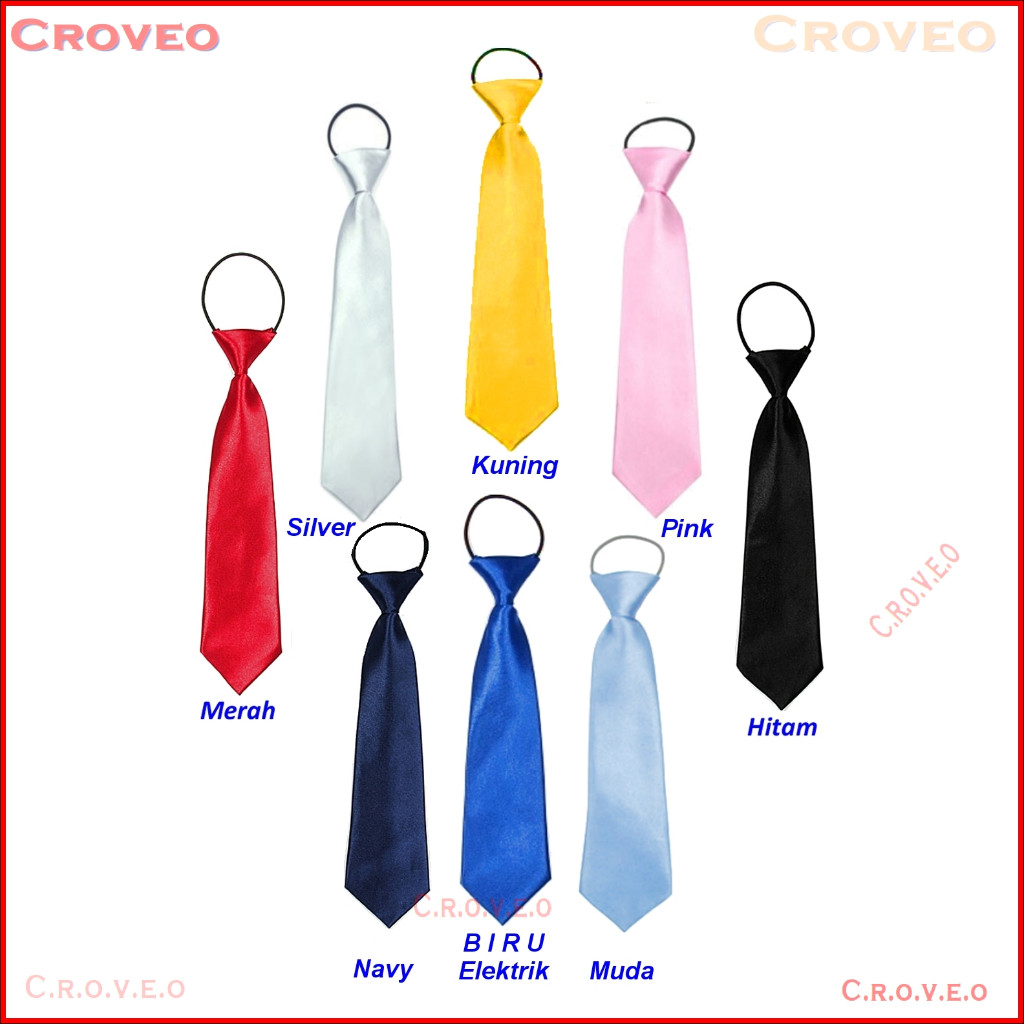 Dasi Anak Polos Instan Hitam Laki Kecil Anak2 Tk Panjang Pesta Balita Cowok Sd Tahun Merah Biru Lucu