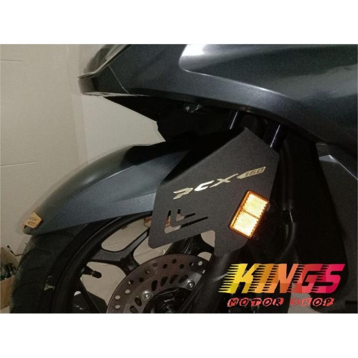 TAMBAHAN SPAKBOR FENDER DEPAN HONDA PCX160 DAN REFLECTOR MATA KUCING