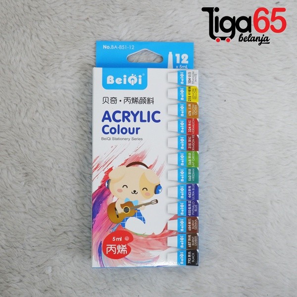 

Acrylic Colour #40873 Cat Akrilik / Acrylic Paint 12 Colour / Kerajaan Alat Tulis