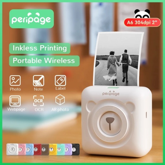 Peripage Mini Printer Portable Printer Pocket Printer A6 304dpi