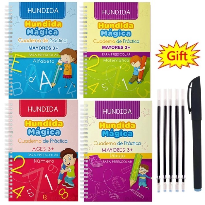 Spanish Calligraphy for Children Mathematics Free Shipping Magic Book