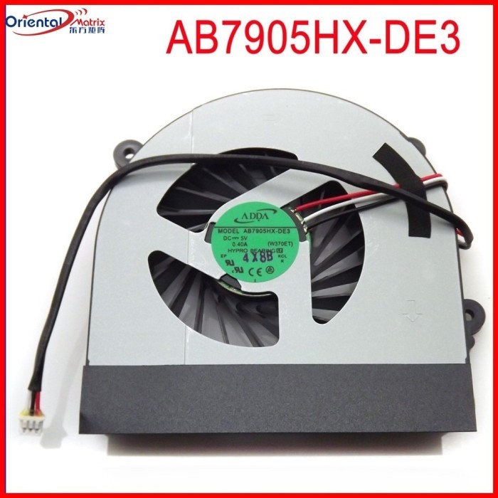 Free Shipping AB7905HX-DE3 5V 0.40A CPU Fan For Hasee K710C-i7 D1
