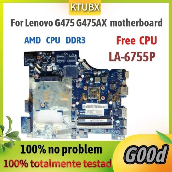 For G475 G475AX Laptop Motherboard.LA-6755P Motherboard AMD CPU DDR3