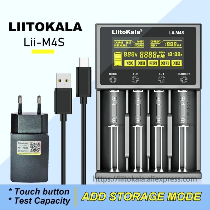 Liitokala Lii-M4S Lii-500 Lii-402 Lii-202 3.7V 1.2V Multifunction