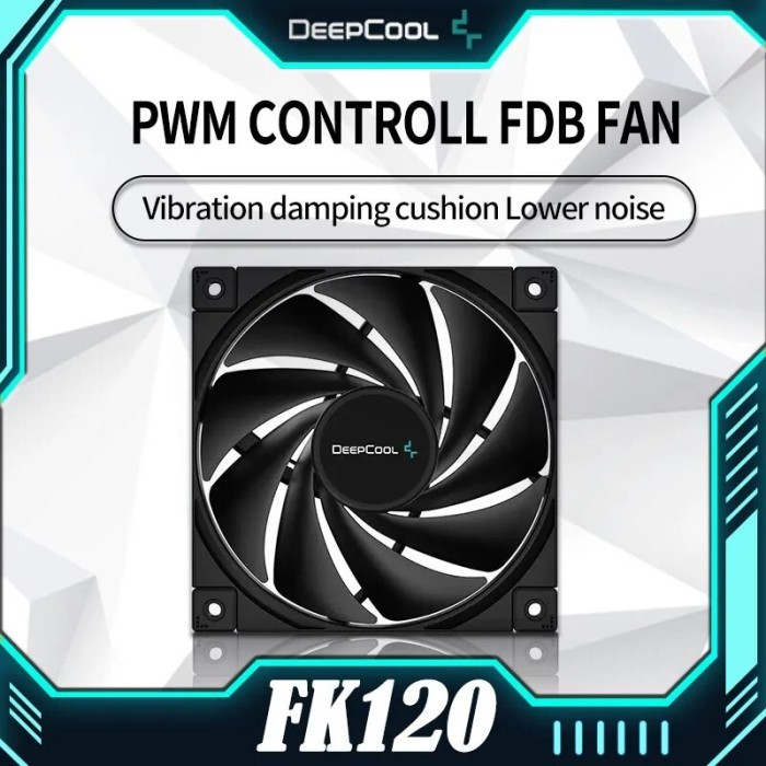 DeepCool FK120 Chassis Fan CPU Cooler Fan PWM 120mm 1850 RPM Control