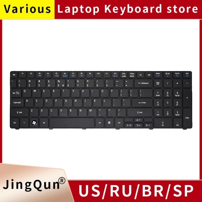 Russian US/SP/BR Laptop Keyboard for Acer Aspire 5542G 5350 5253 5333