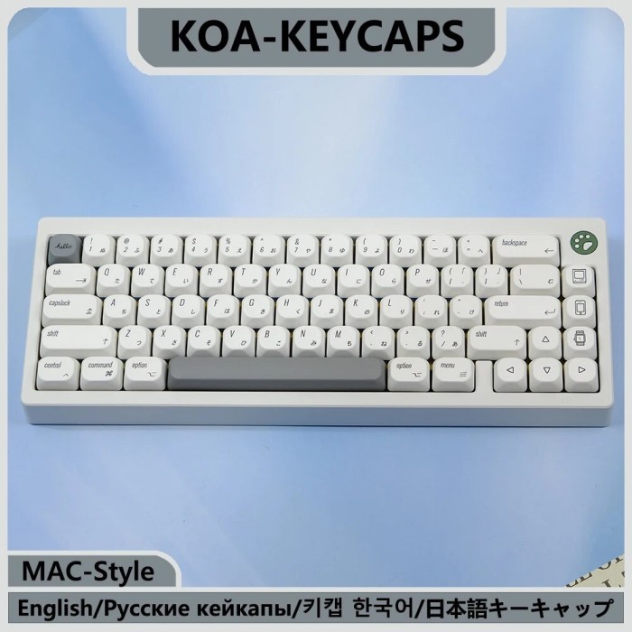 KBDiy 138 Keys/Set KOA Profile MAC Style Keycaps PBT Russian Korean