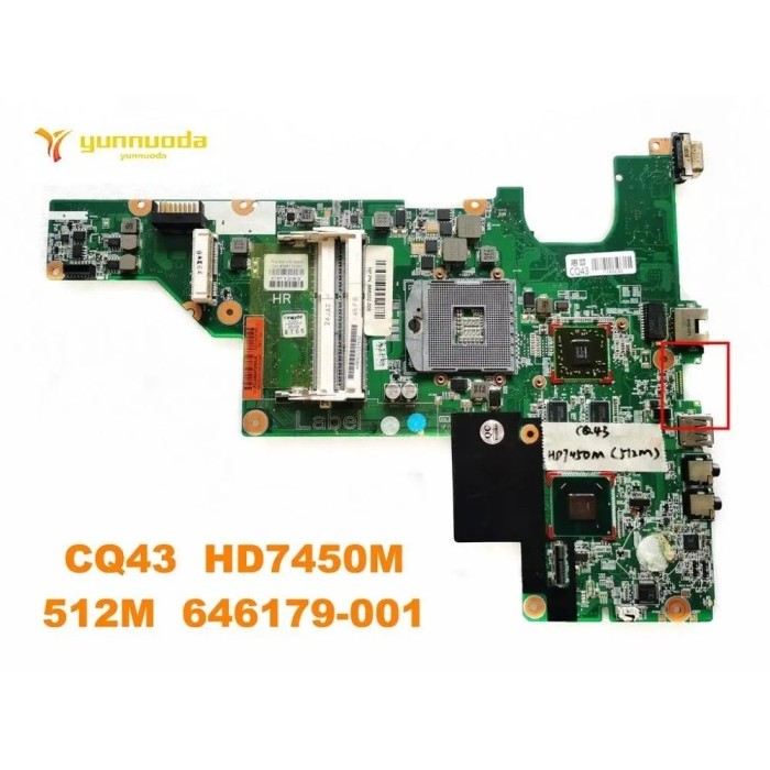 Original for HP CQ43 laptop motherboard CQ43 HD7450M 512M