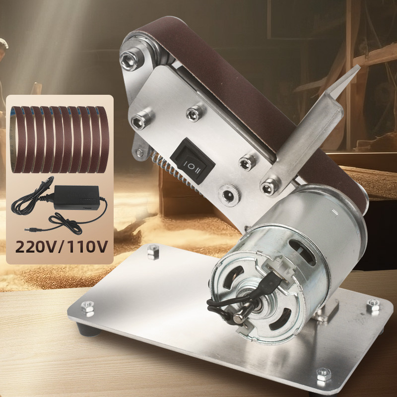 Belt Sander Machine 220V Mini Electric Belt Sander For Woodworking Electric Belt Sander Diy Belt
