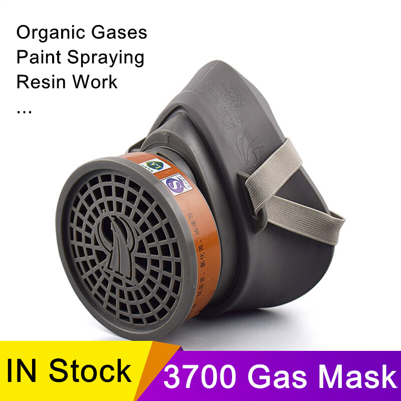 Chemical Gas Mask Half Face Respirator Carbon Filtering Cartridges Formaldehyde Painti Spray