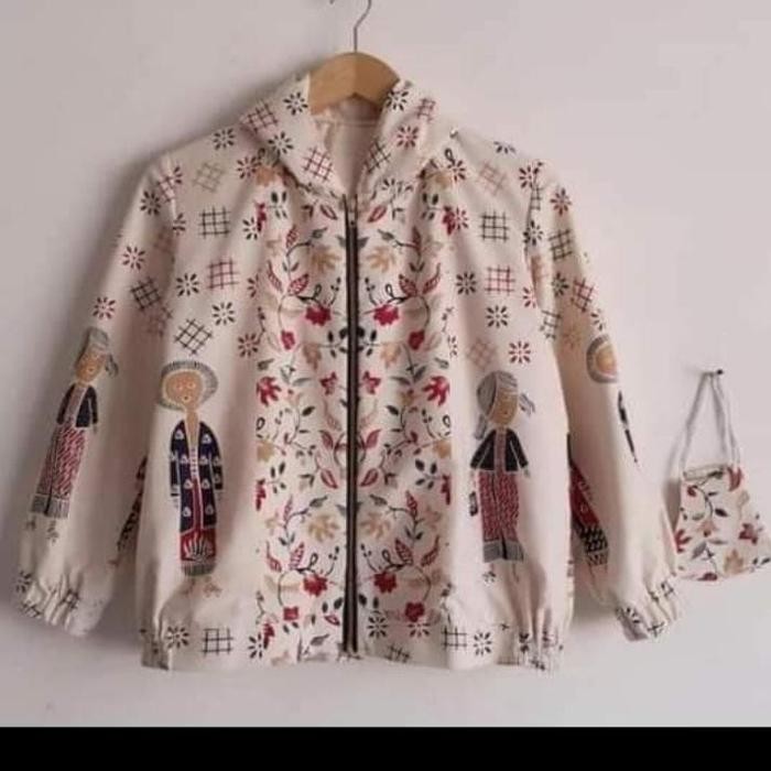 Jaket Hoodie Wanita / Jaket Batik Karakter Cotton / Jaket wanita Elegan